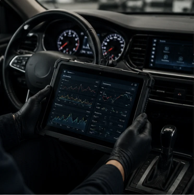 Car dashboard and performance gauges